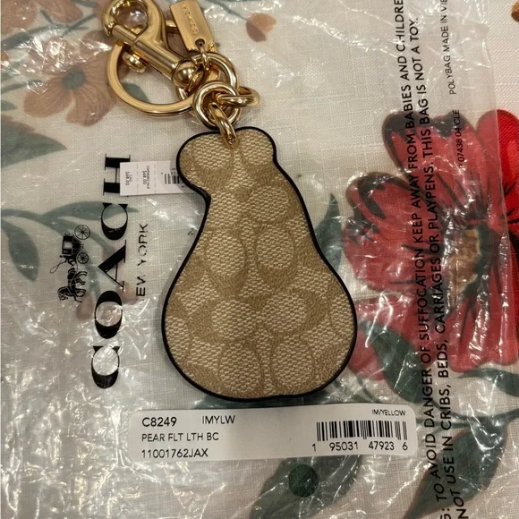 Coach Pear Leather Bag Charm - Picture 3 of 3